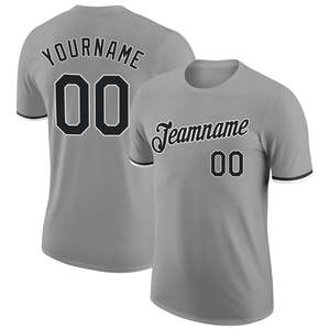 เสื้อเบสบอลสีเทาสำหรับทุกเพศ รุ่นซัมเมอร์สเปเชียล แบบสั่งทำพิเศษสำหรับทีม พร้อมปักชื่อและหมายเลข แห้งเร็ว รับผลิตแบบ OEM ODM เสื้อผู้ชาย - Product Image 1