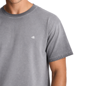 T-shirt classique vintage délavé 250 GSM en coton filé à l'anneau, coupe ample et décontractée, logo personnalisé OEM, chemises pour hommes à manches courtes, vêtements décontractés - Product Image 2