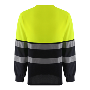 Wholesale Custom Road Safety Long Sleeve T Shirt Hi Two Tone Work <b>Polo</b> T Shirt <b>Orange</b> Fluorescent <b>Polo</b> T Shirt - Product Image 2