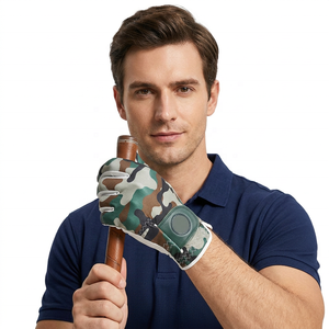Adjustable Compression Genuine Leather Golf <b>Gloves</b> Quality Left Right Hand Camo Sublimation Printing Breathable <b>Sports</b> <b>Gloves</b> - Product Image 1