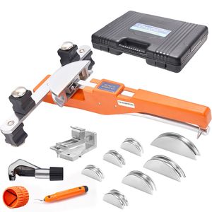 1/4\" 7/8\" Diametro Esterno Piegatubi a Cricchetto con 7 Matrici, 90 Gradi Avanti/Indietro, Manico in Alluminio, Utensili per Piegatura Tubi - Product Image 5