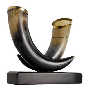 Vase de décoration moderne pour la maison, vase à fleurs double tube en résine de haute qualité, couleur blanche, pour table, pots à fleurs en résine - Product Image 2