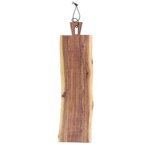 Planche à découper carrée en bois avec poignée ronde, élégante et de qualité supérieure, pour fromages, fruits et apéritifs - Product Image 1