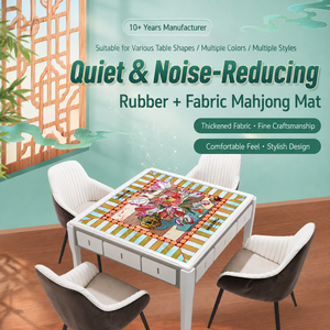 Tapis de table de mahjong de luxe, surface en néoprène antidérapante portable, housse de plateau de jeu insonorisante pour casino, salle d'échecs, poker - Product Image 2
