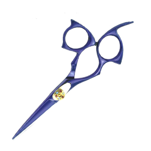 Tijeras Profesionales de Peluquería Color Morado, Acero Inoxidable, Hoja Recta, Punta Afilada, Mango Curvo para Corte de Cabello - Product Image 4