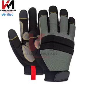Synthetic Leather <b>Gloves</b> Professional Work <b>Gloves</b> PU Leather Palm Safety Design OEM Wholesale - Product Image 6