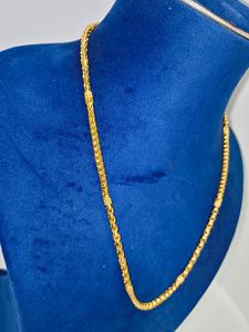 Cadena Bahubali de oro macizo de 22 quilates para hombres y mujeres, collar de eslabones de oro amarillo auténtico, joyería fina para uso diario, regalo unisex - Product Image 2