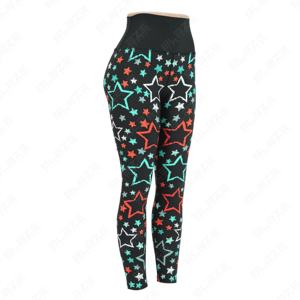 Leggings de yoga Blaze Fight Wear, taille haute, respirants, anti-transpiration, grande taille, taille élastique, effet push-up, impression personnalisée OEM - Product Image 1