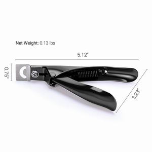Coupe-ongles professionnel MARI INSYRUMENTS, lames aiguisées et durables, couleur noire, pour faux ongles. - Product Image 2