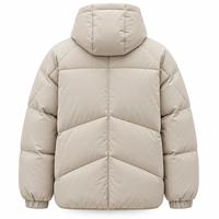 Blouson matelassé streetwear pour homme, col montant, fermeture éclair, coupe-vent, hiver, décontracté, coupe ample, rembourrage en polyester, devant régulier