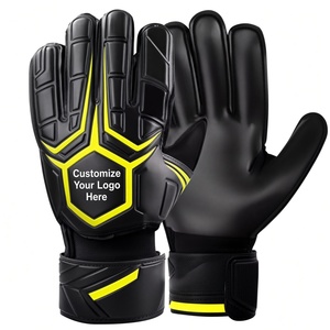Nouveauté, gants de gardien de but professionnels en cuir respirant antidérapants de haute qualité avec fermeture à scratch, design personnalisé - Product Image 1