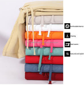 เสื้อฮู้ดดี้ผู้ชายผ้าคอตตอนหนานุ่มสีดำแบบเรียบไม่มีลาย สกรีนโลโก้ตามสั่ง - Product Image 5