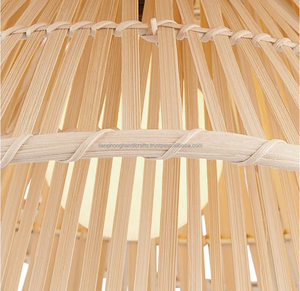 โคมไฟหวายไม้ไผ่คุณภาพสูง สไตล์โบโฮ แสงธรรมชาติ โคมไฟไม้ไผ่ทำมือ |   งานฝีมือเทียนฟง - Product Image 4