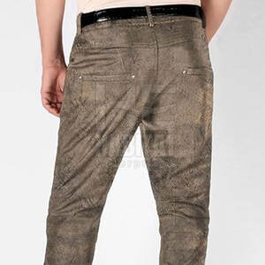 กางเกงหนังผู้ชายขายดีที่สุด สวมใส่สบาย หนังนุ่ม ทนทาน ดีไซน์ทันสมัย เหมาะสำหรับใส่ลำลอง - Product Image 5