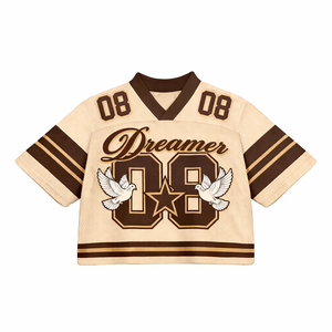 Premium Sublimated Breathable Quick Dry Polyester <b>Mesh</b> American Football Jersey Custom Boxy Oversized Soccer Shirt Streetwear - Product Image 2
