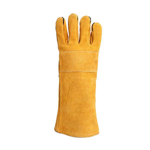 Guantes de Soldadura de Cuero Vacuno, Guantes de Seguridad Largos de Cuero Genuino - Product Image 3