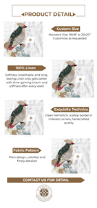 Motivo rústico de pájaros, las costuras texturizadas añaden un encanto campestre cálido. - Product Image 2