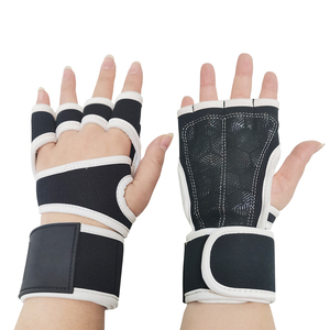 Gymnastics Weight Lifting Cowhide <b>Ribbon</b> Hand Palm Protection Grips Pads - Product Image 1