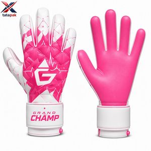 Guantes de Portero de Fútbol Profesionales de Alta Adherencia, Palma de Látex Natural, Protección para los Dedos, Antideslizantes, Transpirables, Cierre de Gancho y Bucle - Product Image 4