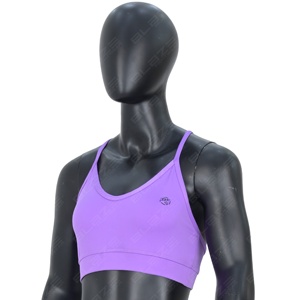 Soutien-gorge de sport personnalisé léger coton Racerback une épaule Crop Yoga Sportswear une épaule Crop soutien-gorge de sport - Product Image 1