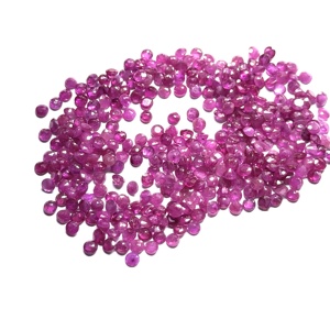 พลอยไพลินสีน้ำเงินธรรมชาติและพลอยทับทิมสีแดงทรงลูกแพร์ขนาด 0.8-2.6 มม. จากประเทศไทยและแอฟริกา ต่อกะรัต - Product Image 6