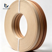 Bande de chant PVC effet bois, autocollante, surface brillante, 1x22mm, largeur personnalisable 0.4-3mm, pour bordure d'étagère en panneau MDF