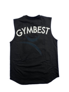 Camiseta sin mangas negra con logo personalizado ORCAFITS, informal, deportiva, para correr, gimnasio, para hombre, estilo bóxer, de algodón acanalado suave. - Product Image 2