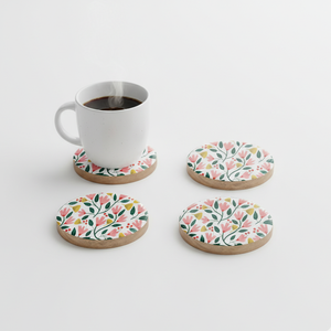 Juego de Posavasos Redondos de Madera de Mango, Grabados con Láser, Estilo Rústico, para Mesa de Comedor, Venta al Por Mayor, Diseño Personalizado, Directo de Fábrica - Product Image 6