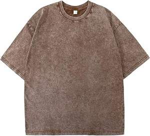 T-shirts pour hommes respirants de haute qualité, écologiques, imprimés en sérigraphie, manches courtes, couleur unie, t-shirts vintage pour hommes - Product Image 1