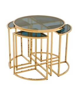 Tables basses rondes en métal, tables basses durables pour le salon, meubles pour l'intérieur et l'extérieur, tables pour la décoration de la maison - Product Image 3