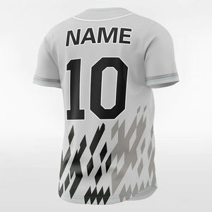 Maillot de baseball personnalisé gris et noir, impression par sublimation, tissu respirant à séchage rapide, vente en gros de maillots de baseball - Product Image 5