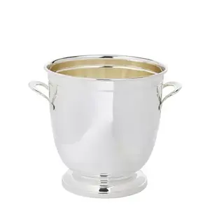 White Coated Galvanized Luxury Double Wall Portable Wine & for <b>Ice</b> <b>Bucket</b> for Hotel Bars Pubs Party Use - Product Image 2