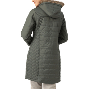 Abrigo largo de plumón para mujer con capucha, color liso, chaqueta acolchada, ropa de abrigo de invierno, gruesa, cálida, informal, a la moda, abrigo largo acolchado. - Product Image 3