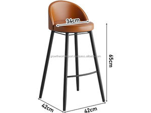 Rustic Wood & Metal Adjustable Bar <b>Stool</b> Chair Industrial Style Bar <b>Stool</b> with Wooden Seat & Back Support Modern Vintage 2026 - Product Image 6