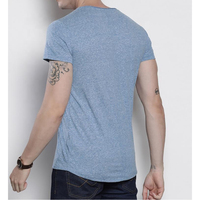 Service OEM Personnalisé T-shirt Homme Col V 100% Coton Haute Qualité Respirant Anti-Plis Séchage Rapide Écologique Imprimé