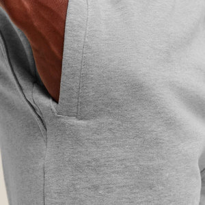 Pantalones deportivos casuales de algodón para hombre, de cintura media, con logo personalizado, lisos, de gran tamaño, estilo frontal plano, superventas al por mayor - Product Image 4