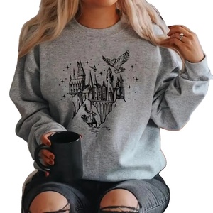 Sudadera de Manga Larga con Capucha para Hombre, Diseño de Castillo de Mago, Tejida, para Otoño, para Hombre y Mujer, Sudadera de Escuela Mágica, Believe - Product Image 1