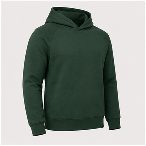 Maßgefertigter Kieferngrüner Herren Athletic Regular Pullover Hoodie Ohne Kordelzug Saubere Front Schwergewichtiges Baumwollfleece MHOOD-0032 - Product Image 4