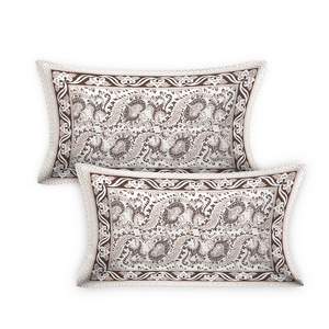 VILAKSH ENTERPRISES Ensemble de housse de couette en coton pur à imprimé floral, housses d'oreiller 108x108cm, 400TC, sans plis, usage domestique classique, 7 pièces - Product Image 3