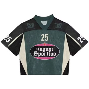 T-shirt Homme Personnalisé Col V Coupe Droite Sans Manches 100% Coton Maille Respirant Logo Avant Football Baseball Soccer - Product Image 2