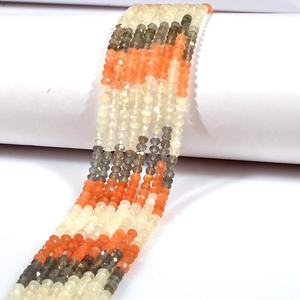 Venta al por mayor Natural Multi Moonstone Faceted Rondelle Beads Multi Moonstone Beads para la fabricación de joyas - Product Image 5