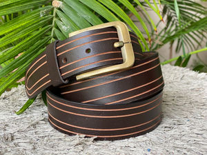 Nuevo cinturón de cuero con hebilla para hombre, cinturón informal Formal impecable de alta calidad, cinturón marrón de cuero genuino para hombre con hebilla ajustable - Product Image 2