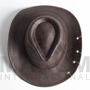 Sombreros de Vaquero al por Mayor de Cuero Genuino de Alta Calidad con Banda de Cordón Redonda, Estilo Clásico, Ala Ancha, Unisex, para Deportes de Verano - Product Image 5