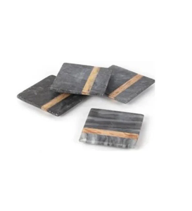 <b>Marble</b> <b>Coaster</b> Mats Pads Natural Stone Multi Color <b>Marble</b> <b>Coaster</b> With Geometric <b>Marble</b> Design Non-Slip Table Pads - Product Image 3