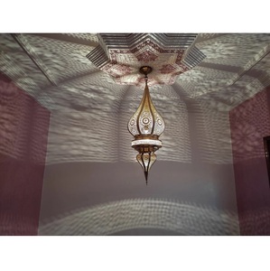 Top Quality Style Brass Pendant Lamp Hexagonal Glass <b>Shade</b> Home Decor Lighting Fixture - Product Image 4