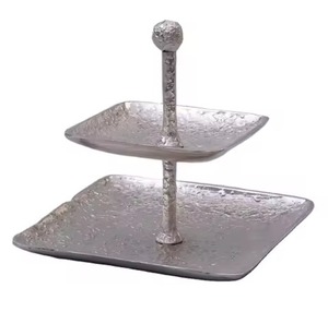 Designer Metal Cake Stand Dessert Display Plate Cupcake Holder Event Party Table Decor Contemporary Finish - Product Image 5