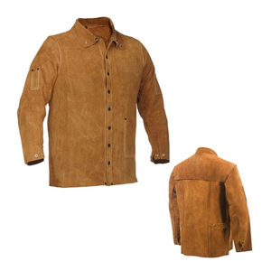Veste de soudeur en cuir résistant à la chaleur et au feu, qualité supérieure, vêtements de sécurité industrielle pour soudeurs - Product Image 1