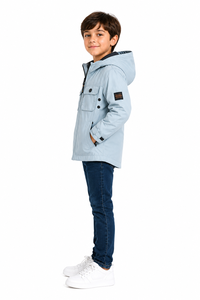 Veste d'hiver à capuche pour garçons Livster Kids, légère, entièrement zippée, coupe-vent, résistante à l'eau, en polyester doux et chaud, décontractée pour l'extérieur - Product Image 2