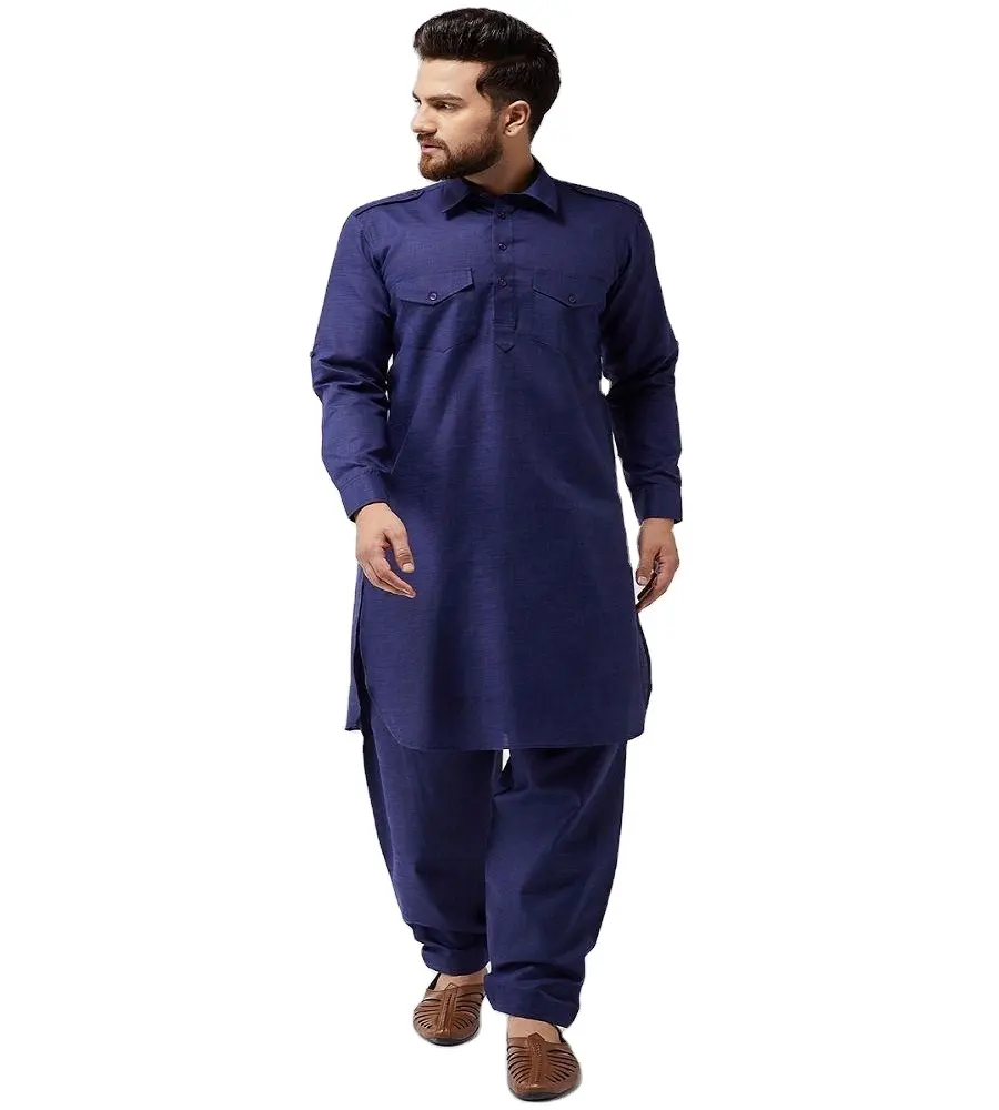 Heren Zwarte Pathani Kurta Mens Pathani Kurta Heren Kurta Met Pathani Salwar Uit Surat