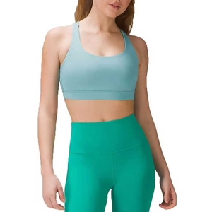 New Arrived Low <b>Plunge</b> Sports Bra with Breathable Fabric <b>Crop</b> <b>Top</b> for Women Yoga and Fitness - Product Image 1
